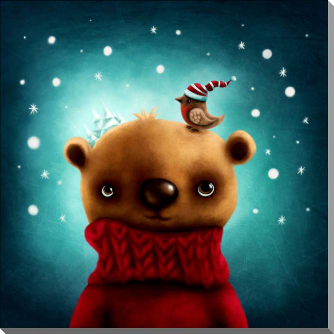 Купить и печать на заказ Картины на пластике, пеноркартоне Милый мишка