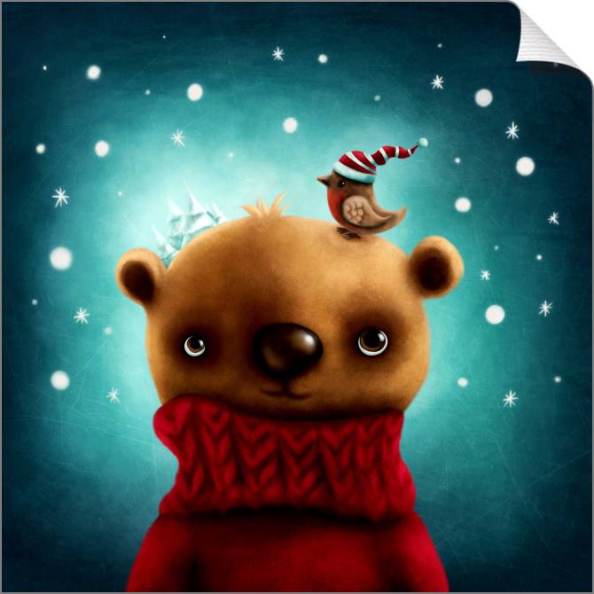 Купить и печать на заказ Картины на холсте Милый мишка