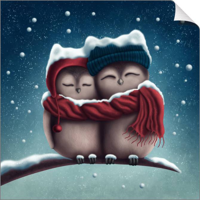 Купить и печать на заказ Картины на холсте Две совы