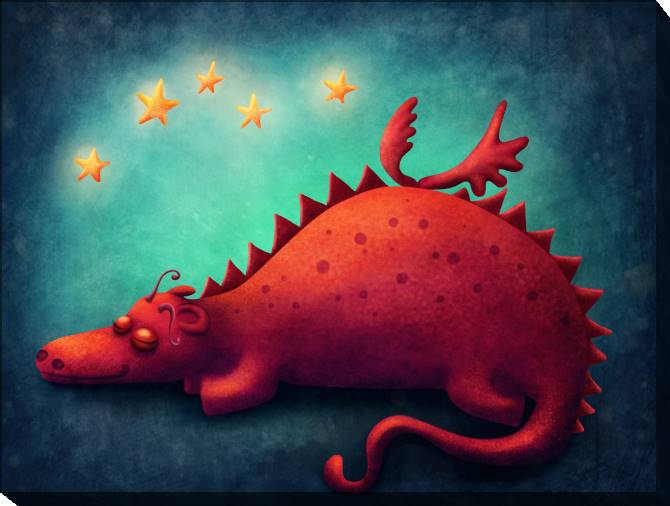 Картины на холсте Red dragon