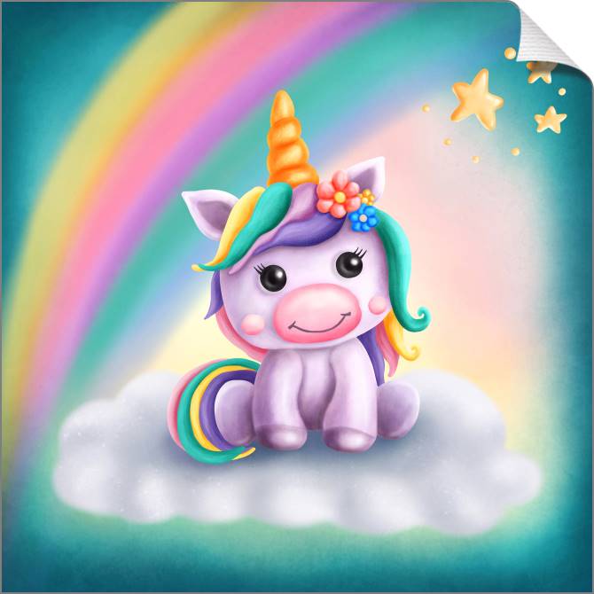Купить и печать на заказ Картины на холсте Единорог и радуга