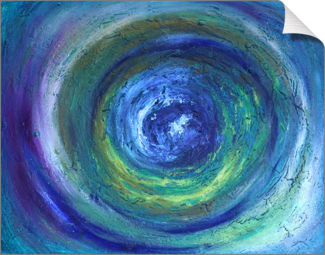 Купить и печать на заказ Картины на холсте Сине-зеленые круги