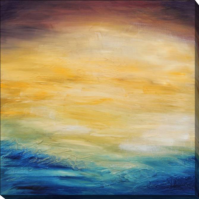 Картины на холсте Abstract sunset over the ocean