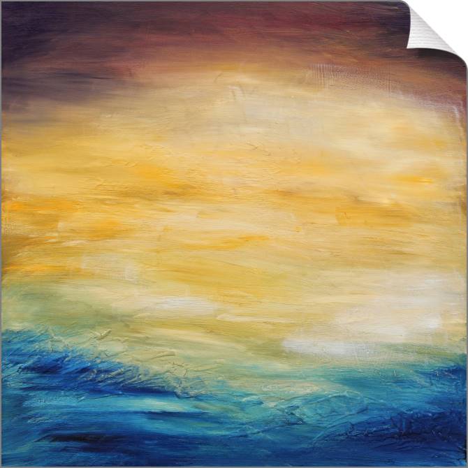 Купить и печать на заказ Картины на холсте Абстракция закат над океаном