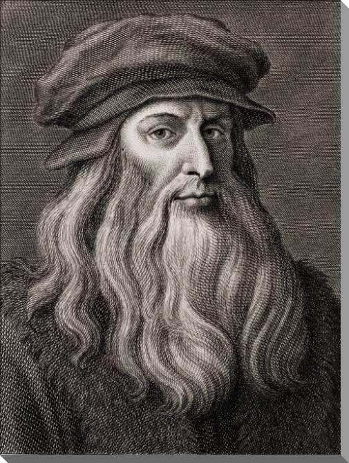 Купить и печать на заказ Картины Гравюра Леонардо да Винчи