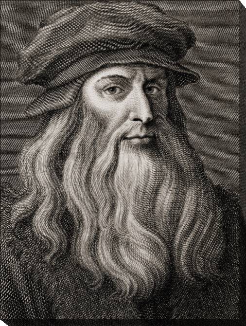 Paintings on canvas Engraving of Leonardo da Vinci
