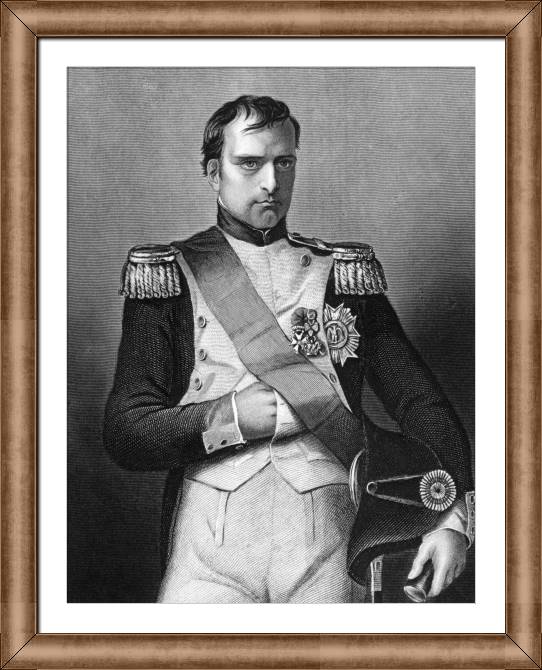 Купить и печать на заказ Картины в рамке, багете Гравюра Наполеон Бонапарт