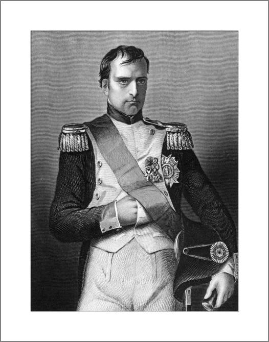 Картины, фото с паспарту Engraving Napoleon Bonaparte