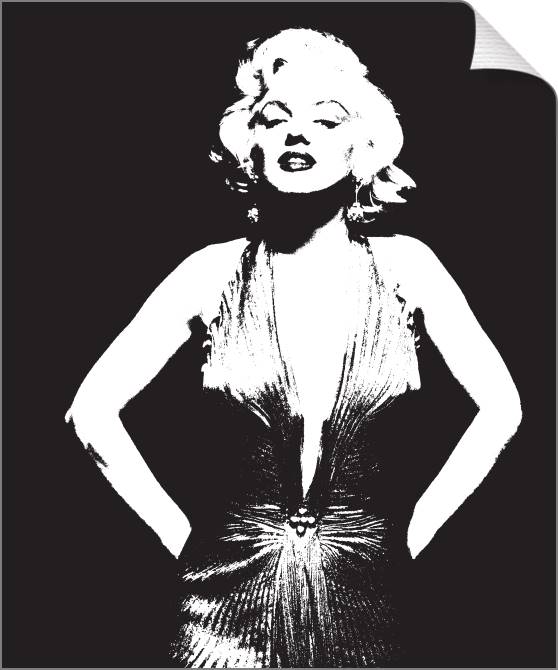 Купить и печать на заказ Картины на холсте Мэрилин Монро черно-белый арт