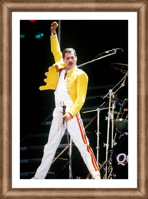 Купить и печать на заказ Картины в рамке, багете Выступление Фредди Меркьюри