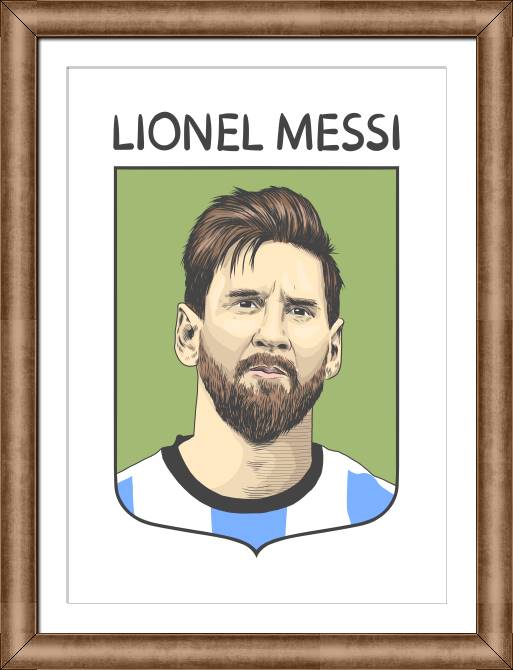 Купить и печать на заказ Картины в рамке, багете Лионель Месси