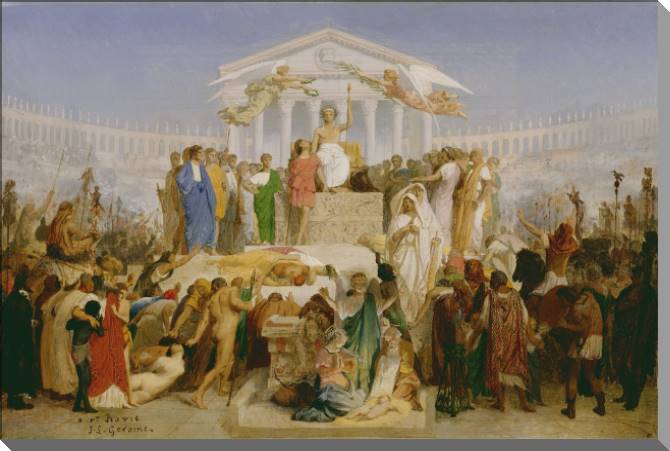 Картины на пластике, пеноркартоне The age of Augustus, birth of Christ (Jean Leon Gerome)
