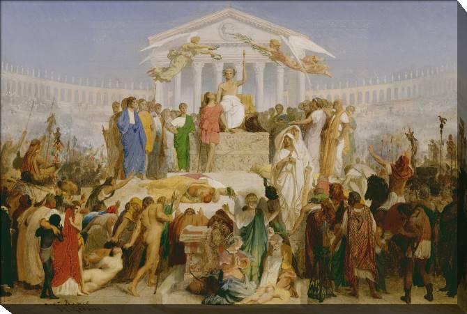 Картины на холсте The age of Augustus, birth of Christ (Jean Leon Gerome)