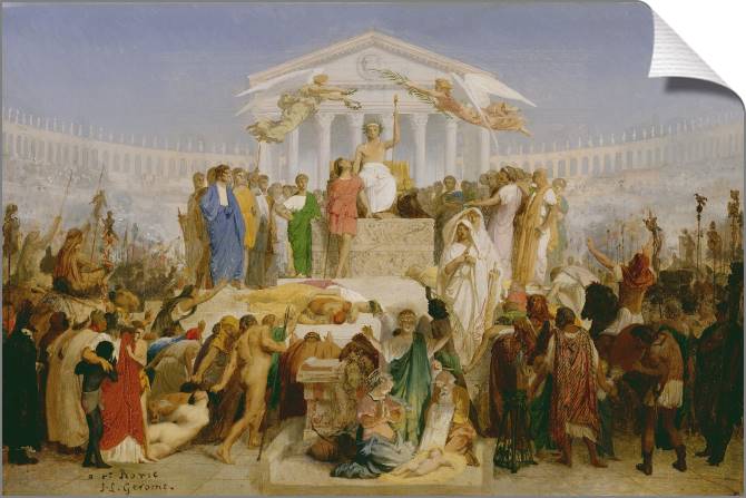 Paintings on canvas The age of Augustus, birth of Christ (Jean Leon Gerome)