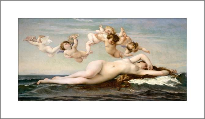 Купить и печать на заказ Картины, фото с паспарту Рождение Венеры