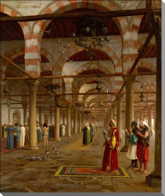 Картины на пластике, пеноркартоне Prayer in the mosque (Jean-Leon Gerome)
