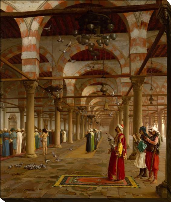 Картины на холсте Prayer in the mosque (Jean-Leon Gerome)
