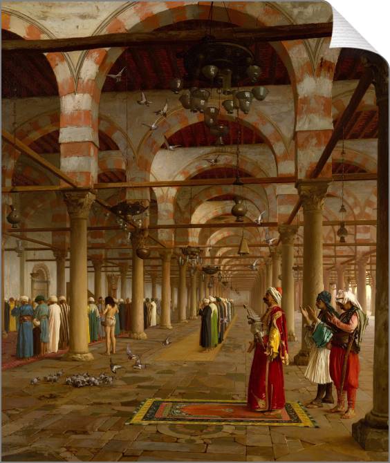 Paintings on canvas Prayer in the mosque (Jean-Leon Gerome)