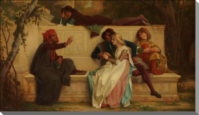 Картины на пластике, пеноркартоне The Florentine poet (Alexandre Cabanel)