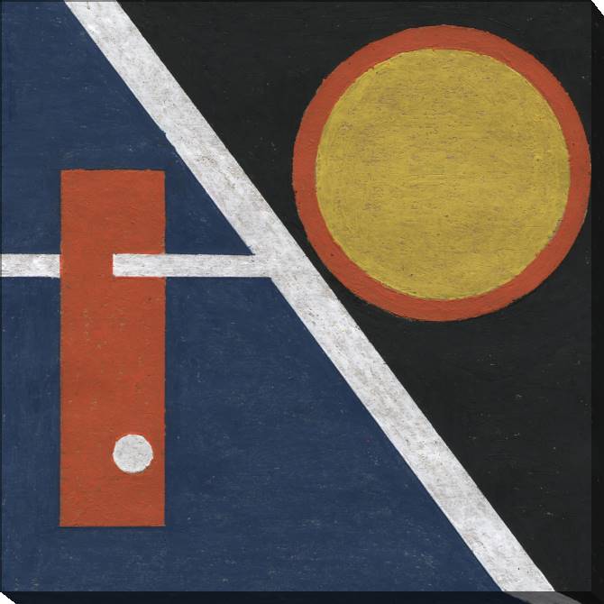 Картины на холсте Abstraction in minimalism with a yellow circle