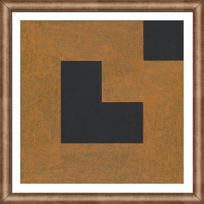 Купить и печать на заказ Картины в рамке, багете Абстракция в минимализме коричневая