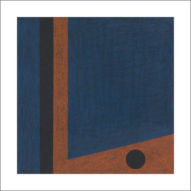 Купить и печать на заказ Картины, фото с паспарту Абстракция в минимализме синяя