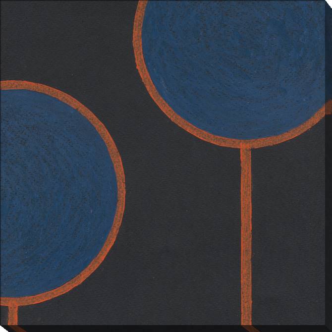 Картины на холсте Abstraction in minimalism, with blue circles