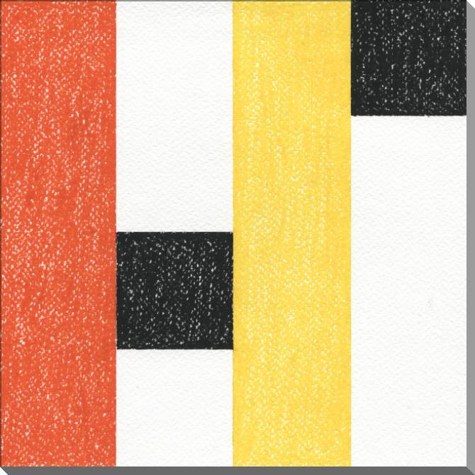 Картины на пластике, пеноркартоне Abstraction in minimalism, with black squares