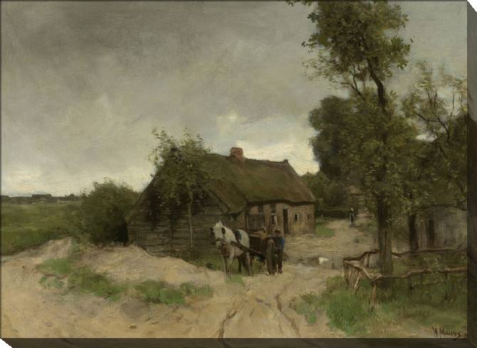 Paintings on canvas Building on a dirty street (Anton Mauve)