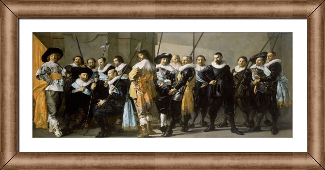 Купить и печать на заказ Картины в рамке, багете Групповой портрет роты капитана Рейнера Реаля