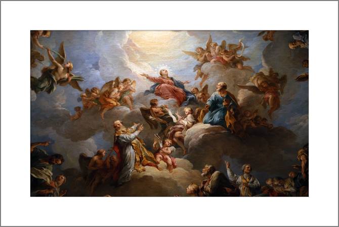 Купить и печать на заказ Картины, фото с паспарту Роспись барокко