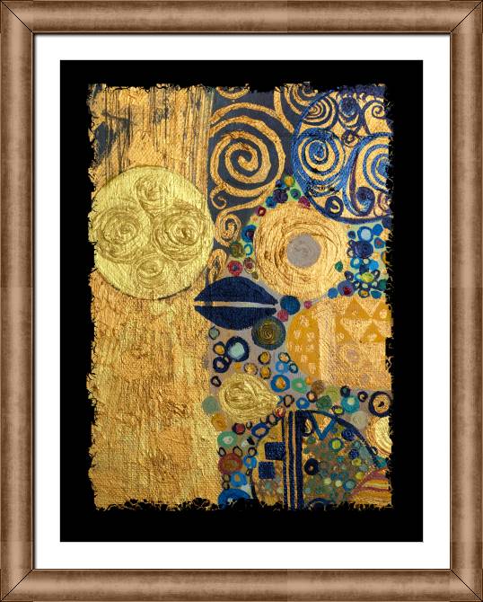 Купить и печать на заказ Картины в рамке, багете Абстрактная живопись с золотом