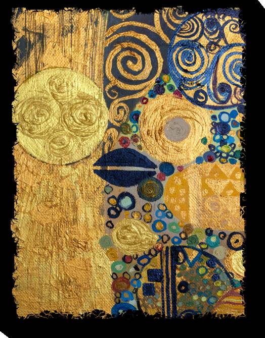 Картины на холсте Abstract painting with gold