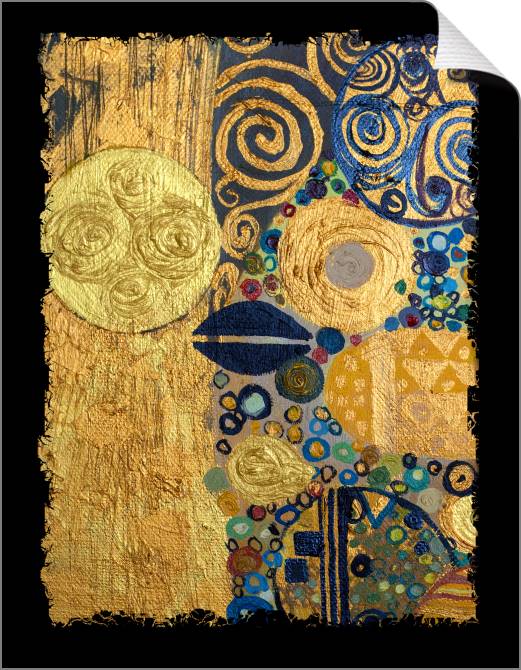 Купить и печать на заказ Картины на холсте Абстрактная живопись с золотом