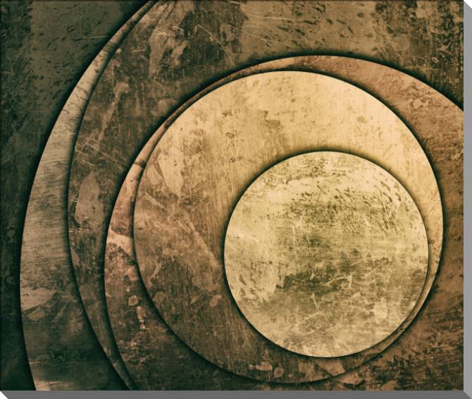 Картины на пластике, пеноркартоне Golden circles