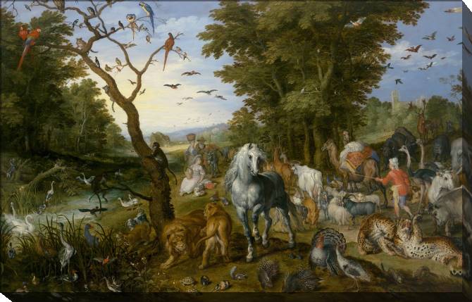 Paintings on canvas Entrance of animals into Noah's ark (Jan Brueghel the Elder)