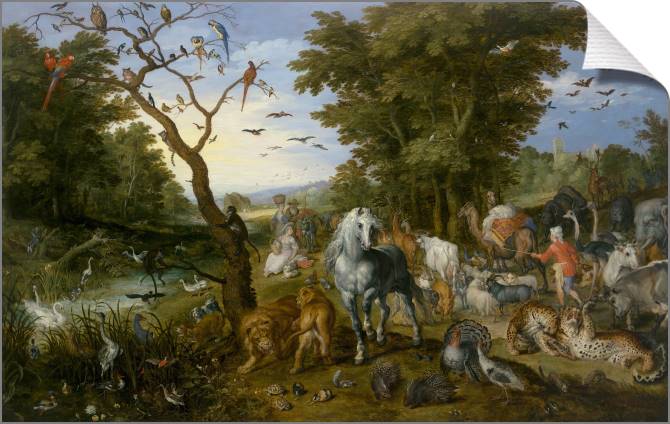 Paintings on canvas Entrance of animals into Noah's ark (Jan Brueghel the Elder)