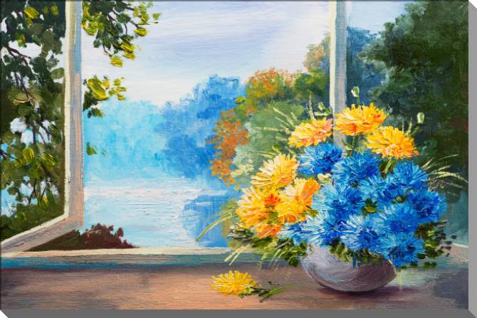 Картины на пластике, пеноркартоне Bouquet of spring flowers