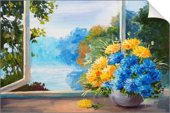 Купить и печать на заказ Картины на холсте Букет весенних цветов