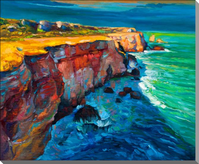 Картины на пластике, пеноркартоне Rocks and ocean