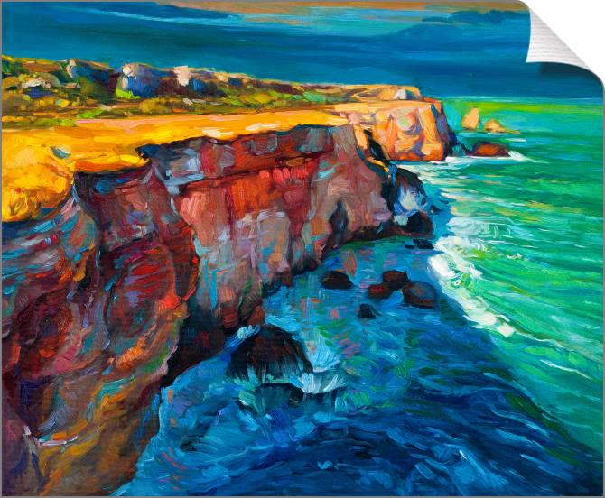 Купить и печать на заказ Картины на холсте Скалы и океан