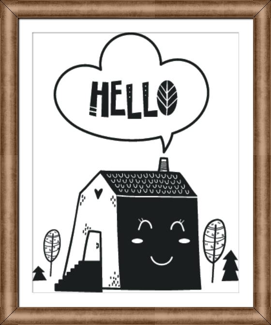 Купить и печать на заказ Картины в рамке, багете Детский домик