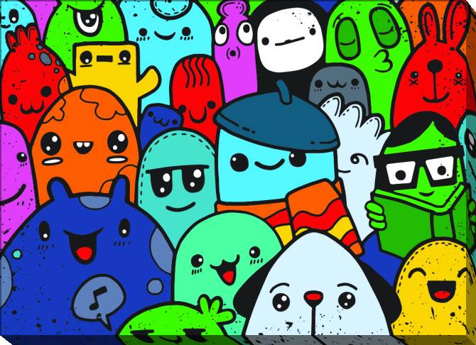 Картины на холсте Children's multi-colored