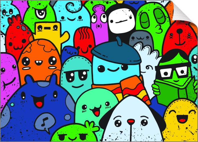 Купить и печать на заказ Картины на холсте Детский разноцветный