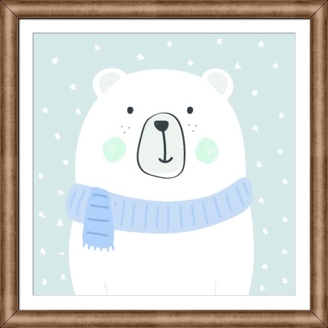 Картины в рамке, багете White bear