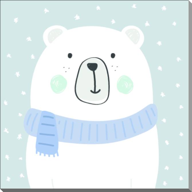 Картины на пластике, пеноркартоне White bear