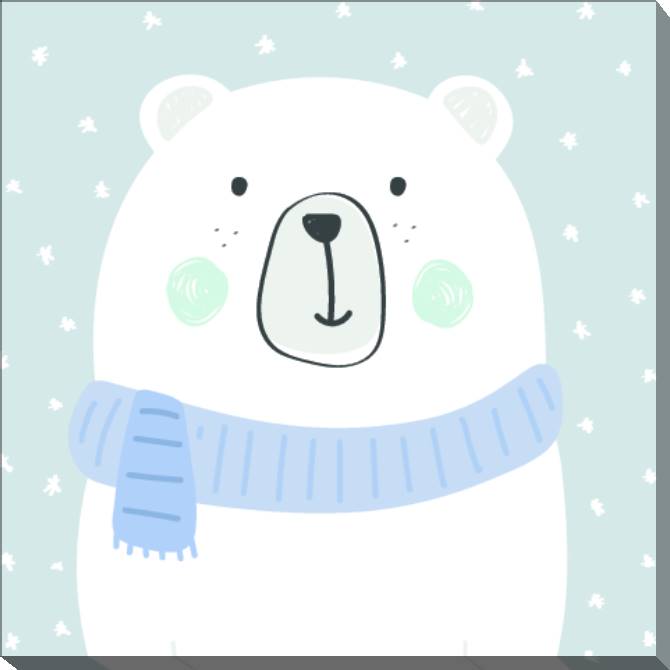 Картины на холсте White bear
