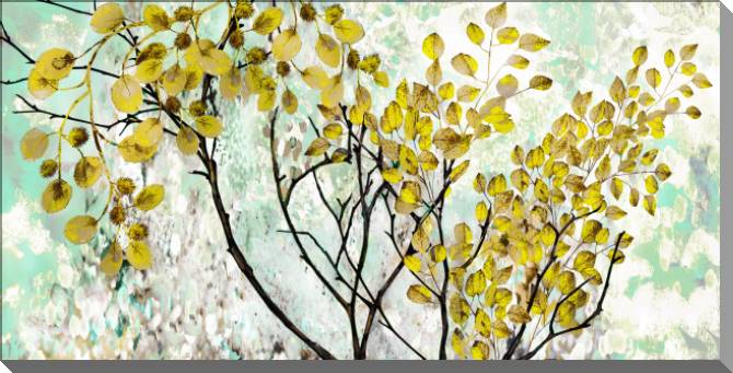 Картины на пластике, пеноркартоне Tree with yellow leaves