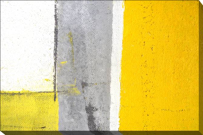 Paintings on canvas Yellow-grey stripe