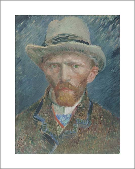 Купить и печать на заказ Картины, фото с паспарту Портрет Ван Гога